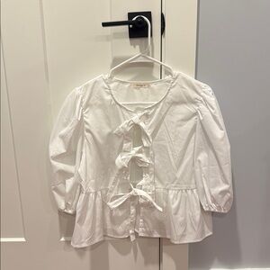 White Tie Blouse